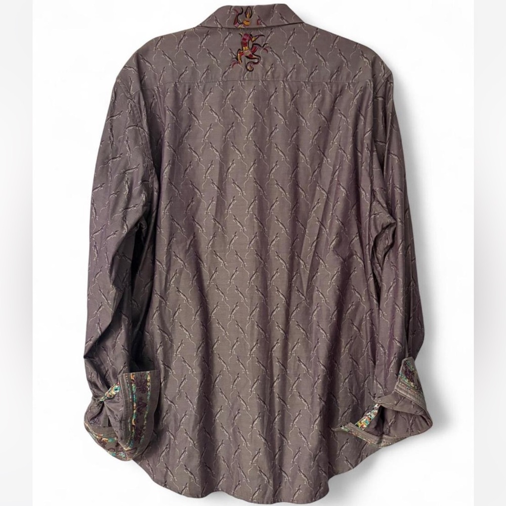 Robert Graham Gray Patterned Button Down Shirt - image 2